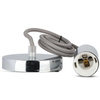Lampa Wisząca Oprawa E27 Chromowy klosz z szarym kablem VT-7338 V-TAC