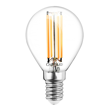 Żarówka LED E14 Kulka P45 7W = 60W 806lm 4000K Neutralna 360° FILAMENT LUMILED