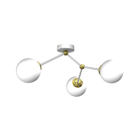 Lampa Sufitowa JOY Biała Złota 3xE14 Milagro