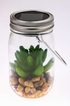 Lampa Ogrodowa LED Solarna Wisząca Słoik Do Ogrodu 13,5 cm VO1925 VOLTENO