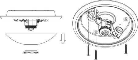 Plafon LED Lampa Sufitowa DALLAS 2x E27 Czujnik Ruchu i Zmierzchu