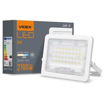 Naświetlacz LED 30W 2700lm 5000K IP65 Biały VIDEX LUCA