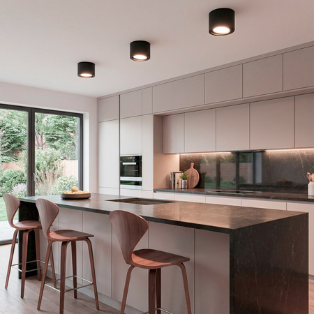 Oprawa Natynkowa HALOGENOWA SPOT TUBA Ruchoma GU10 ES111 Okrągła Czarna 100mm TELES LUMILED