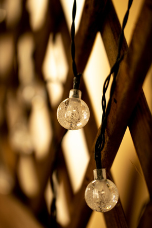 GIRLANDA SOLARNA ogrodowa OZDOBNA Łańcuch Świetlny 30 Kuleczek 2700K ciepła GOLDLUX (Polux)