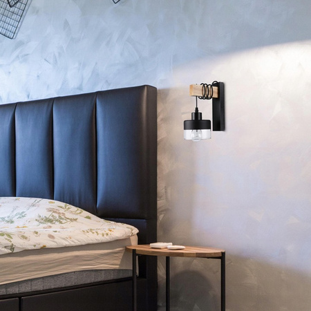 Lampa Ścienna Wisząca Kinkiet Spot E27 Czarny Brązowy Stark Masterled