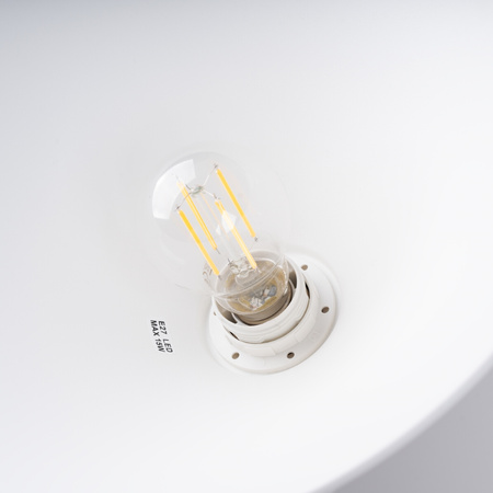 Lampa Sufitowa Wisząca Zwis E27 Geometryczna Biała Skandynawska Zuma Sollux