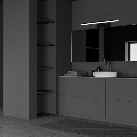 Lampa Ścienna Kinkiet SPLASH Czarna 40cm 8W LED Milagro