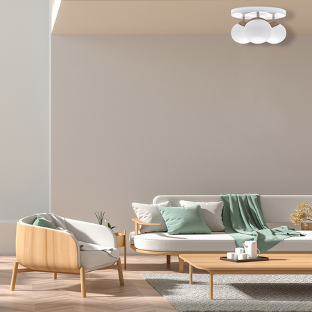 Lampa Sufitowa SFERA Drewniana 3xE14 Milagro