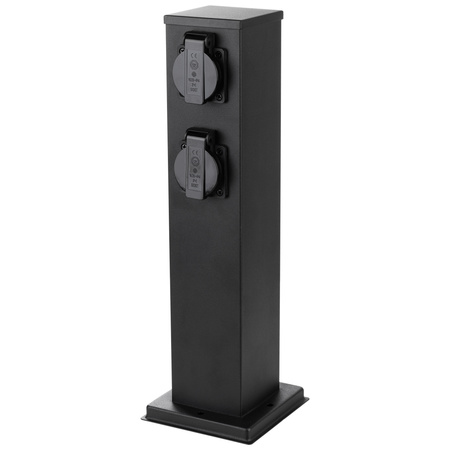 Słupek Ogrodowy IBERI Zewnętrzny Stojący 230V 40cm 4x Gniazdo Sieciowe LUMILED