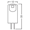 Żarówka LED Kapsułka G4 0.6W = 5W 55lm 2700K Ciepła 12V 320° LED PIN Osram