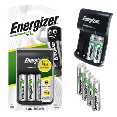 ŁADOWARKA ENERGIZER BASE + 4x Akumulatorki Universal AA 1300mAh