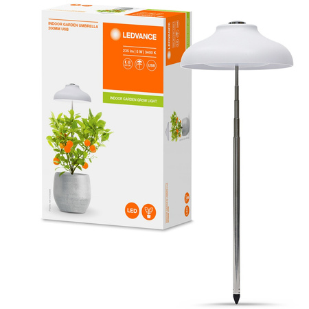 Lampa PARASOL oświetlenie wewnętrzne LED USB 5W 3400K wspomagające wzrost roślin LEDVANCE