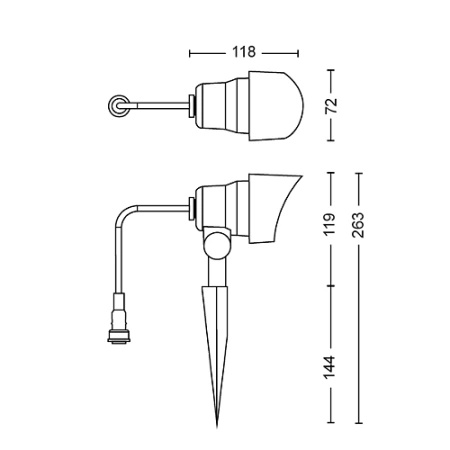 Zestaw 3x Lampa Ogrodowa Reflektor LED 6W 600lm 2700K IP44 Antracyt + Zasilacz Low Voltage 12V Philips