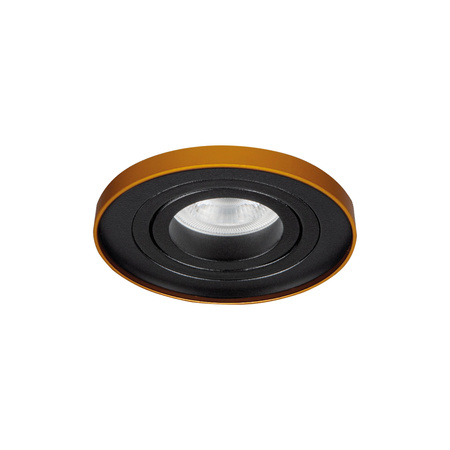 Oprawa sufitowa podtynkowa TINY BORD GU10/GU5.3 Okrągła Ruchoma Czarno-Złota KANLUX