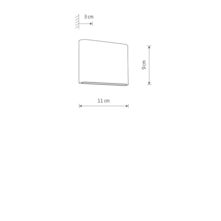 Lampa Ogrodowa Zewnętrzna Kinkiet Elewacyjny Oprawa Natynkowa LED 6W 300lm 3000K Ciepła Czarna Wodoodporna IP54 Nowoczesna SEMI 11363 Nowodvorski