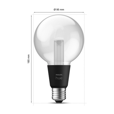 Żarówka LED E27 Kula G95 6.8W = 60W 500lm 2000-6500K CCT + RGB FILAMENT SMART Inteligentna Bluetooth ZigBee White and Color Ambiance Philips HUE
