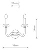 Kinkiet Ścienny Lampa Natynkowa 2x E14 Chrom Klasyczna HAMPTON 8155 Nowodvorski