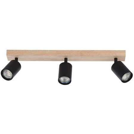 Lampa Sufitowa Spot Tuba Reflektor Oprawa Halogenowa 3x GU10 Ruchomy Czarny Brązowy Dabi Masterled