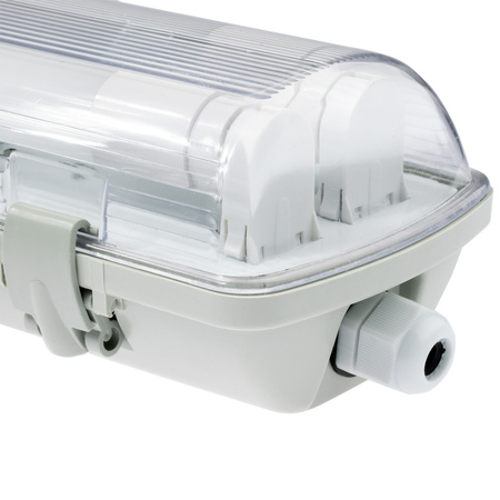 Oprawa Hermetyczna Pyłoszczelna 120cm 2xT8 G13 IP65 + Świetlówki LED 18W 6500K Lumiled