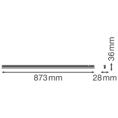 Lampa Meblowa Listwa LED 12W 3000K 90cm LINEAR COMPACT SWITCH LEDVANCE