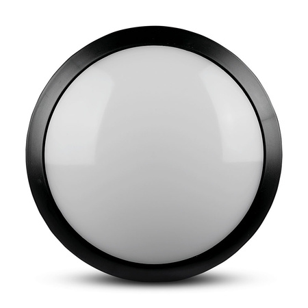 Plafon LED Lampa Sufitowa 12W 3000K 840lm IP66 Okrągła Z czujnikiem mikrofalowym Czarna VT-8008 V-TAC