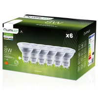 6x Żarówka LED GU10 Reflektor PAR16 8W = 80W 650lm 4000K Neutralna 36° Ściemnialna LUMILED