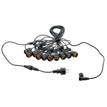 Girlanda Ogrodowa Zewnętrzna Łańcuch Świetlny 10m 10x E27 Żarówki SMOKEY 6W 2200K MALUS Lumiled
