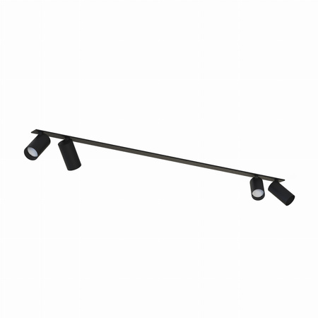 Lampa Sufitowa MONO SURFACE IV 7836 Nowodvorski Czarna 4xGU10 Podtynkowa Listwa 118cm Reflektor Nowoczesna