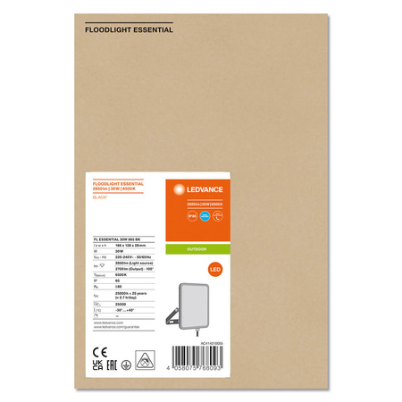 Naświetlacz LED 30W 6500K 2700lm IP65 Czarny LEDVANCE ESSENTIAL