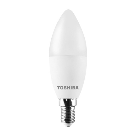 3PAK Żarówka LED E14 C37 4.7W = 40W 806lm 3000K Ciepła 220° Mleczna TOSHIBA