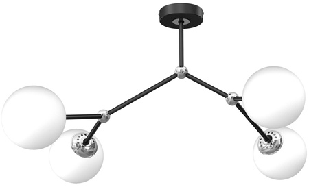 Lampa Sufitowa JOY Czarna 4xE14 Milagro