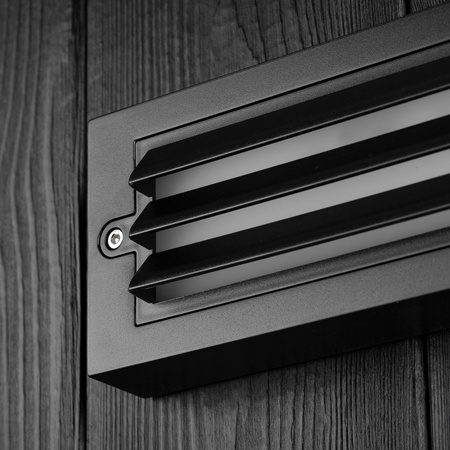 Kinkiet Ogrodowy Elewacyjny Lampa Ścienna LED 6W CZARNA POLA