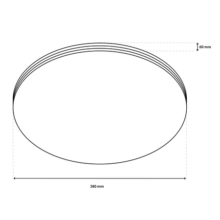 Plafon LED Lampa Sufitowa Natynkowa VIRTUS2 48W IP44 CCT Biały Okrągły 38cm + PILOT LUMILED