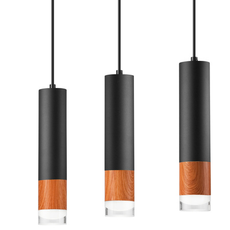 Lampa Wisząca Sufitowa AURELIA 3xE27 Czarna LM-3.152 Lamkur