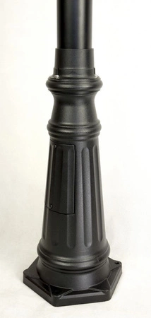 Lampa Ogrodowa Zewnętrzna Słupek LATARNIA E27 Retro Classic OGMWN 2 195-295cm czarny Su-Ma