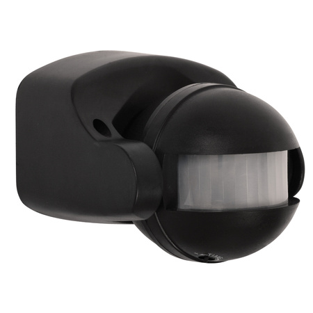 Czujnik Ruchu PIR 12m 160° Uniwersalny IP44 Natynkowy Czarny ALER KANLUX