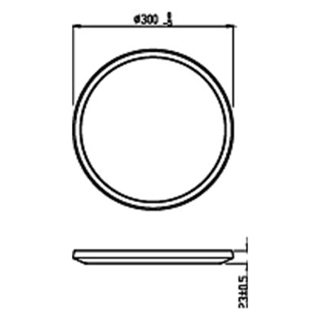 Lampa Sufitowa Plafon LED 15W 1300lm 2700K SceneSwitch Biała Super Slim CL550 Philips