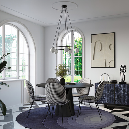 Lampa Sufitowa Wisząca Zwis 3x G9 Żyrandol Geometryczna Czarna Nowoczesna Yoli Sollux