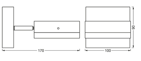 Lampa Ogrodowa Zewnętrzna Kinkiet Elewacyjny LED GX53 IP44 Czarny Endura Ledvance