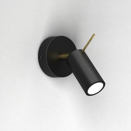Lampa Ścienna Kinkiet PRESTON Złota Czarna 1x mini GU10 Milagro