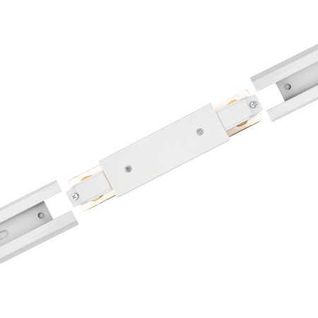 Łącznik Prosty z Zasilaniem Biały do Szynoprzewodów Szyn Jednofazowych LUMILED