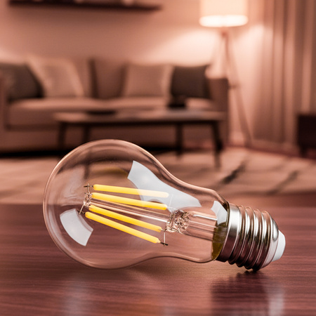 Żarówka LED E27 A60 3,8W 840lm = 60W 4000K Neutralna 360° Filament KLASA A LUMILED