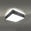 Lampa Sufitowa Plafon 2x E27 Kwadratowa Szara Minimalistyczna Horus Sollux