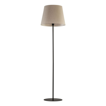 Lampa Podłogowa Stojąca CHICAGO LINEN Abażur Czarno-Beżowa Loftowa E27 5151 TK Lighting