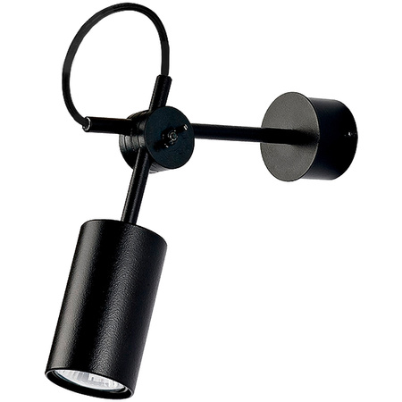 Lampa Ścienna EYE 6842 Nowodvorski Czarna GU10 Kinkiet Tuba Ruchome Ramię Stal Minimalistyczna