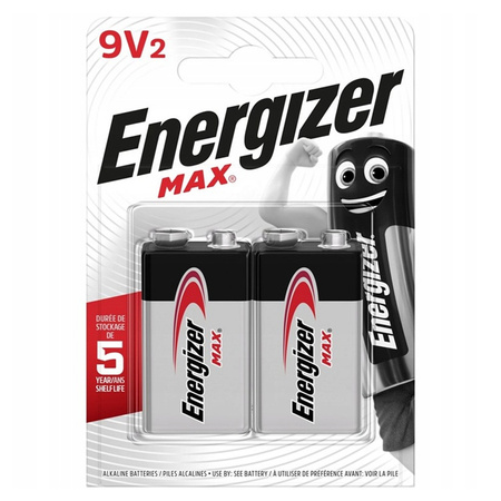 2x Bateria ENERGIZER MAX 6LR61 6F22 9V Blister