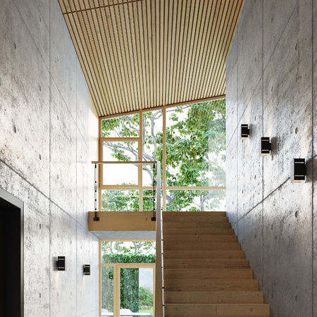 Lampa Ścienna Kinkiet Góra Dół G9 Prostokątna Czarna Industrialna Blocco Sollux