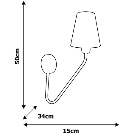 Kinkiet lampa ścienna czarna MiLAGRO VICTORIA BLACK 1x E27