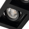 Oprawa sufitowa podtynkowa ARET 2x GU10/GU5.3 Kwadratowa Ruchoma Czarna KANLUX