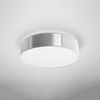 Lampa Sufitowa Plafon 3x E27 Okrągła Szara Minimalistyczna Arena Sollux